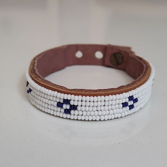 Handmade Beaded Snap Cuff Bracelet - Picture 7 of 7